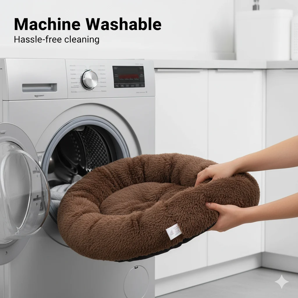 Round Donut Washable Orthopaedic Both Side usable Pet Bed I Dog Bed I Cat Bed Dog/Cat Bed for Small Medium Dog Cats Puppy and Labrador, German Shepherd and Beagle Like pet. - Image 5