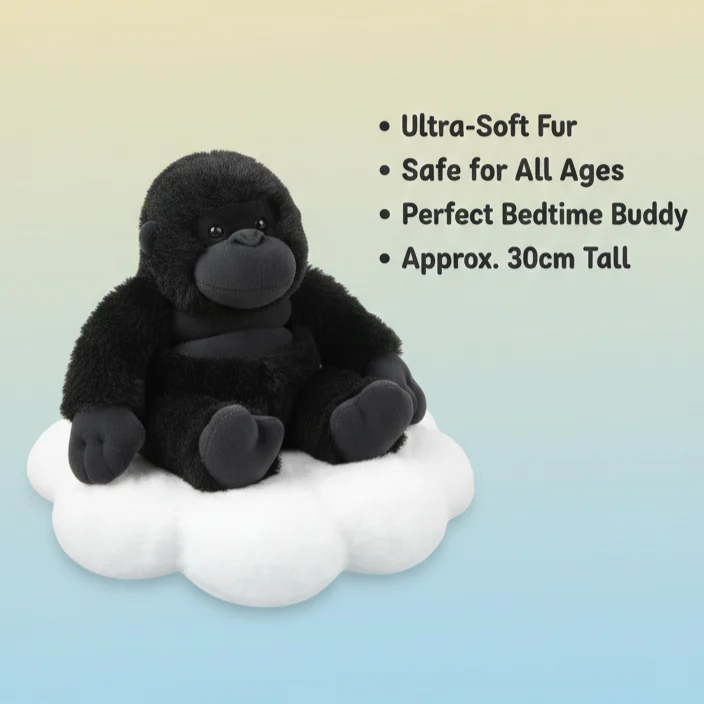 Black Gorilla Soft Toy - Image 2