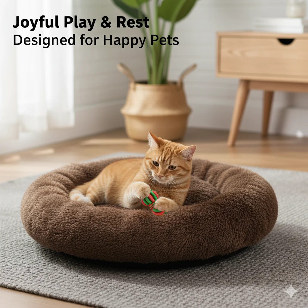 Round Donut Washable Orthopaedic Both Side usable Pet Bed I Dog Bed I Cat Bed Dog/Cat Bed for Small Medium Dog Cats Puppy and Labrador, German Shepherd and Beagle Like pet. - Image 6