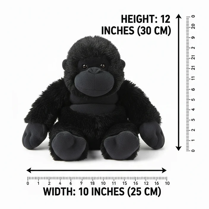 Black Gorilla Soft Toy - Image 5